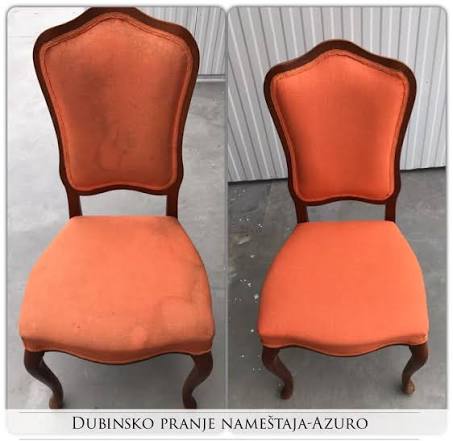 Tapacirana stolica pre i posle pranja